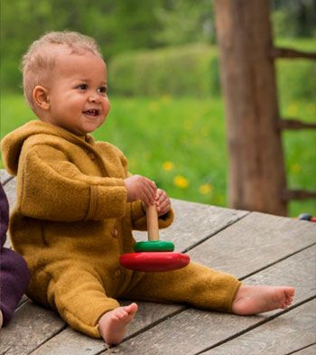 Abrigo bebé lana merino virgen ropa ecológica bebe invierno 