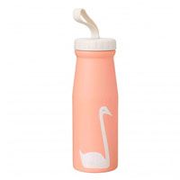 Botella acero inoxidable pastel dibujo cisne Botella acero inoxidable pastel, orgánica