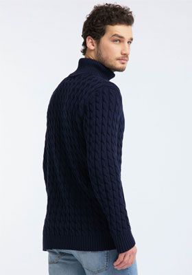 Jersey elegante de 100% algodón orgánico, de punto y cuello alto Jesey de cuello alto, de punto, de 100% algodón orgánico piel sensible