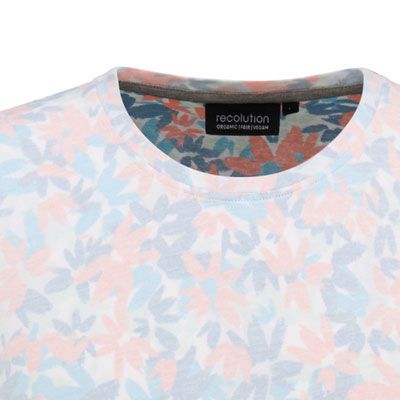 Camiseta estampado de colores de algodón orgánico para hombre Tienda online de moda sostenible para hombre