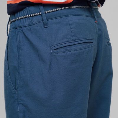 Pantalón de lona algodón orgánico para hombre, largo y azul Pantalón de lona algodón orgánico moda sostenible hombre