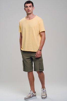 Pantalón corto hombre de algodón orgánico Pantalón corto hombre de algodón orgánico, moda sostenible