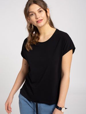 camiseta vegada 100% algodón orgánico de color negro camiseta vegada 100% algodón orgánico de color negro