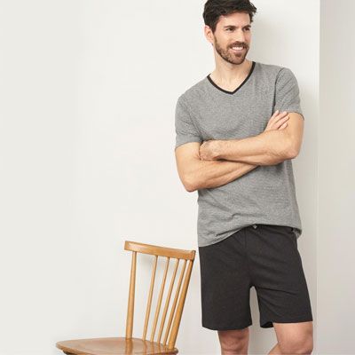 Pijama 100 algodón orgánico hombre, verano, moda sostenible