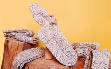 Calcetín de lana moda sostenible y  ecológica