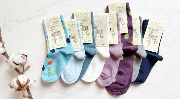 calcetines de algodón orgánico para niños