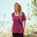 Camiseta técnica lana merino y seda, regular fit, verde