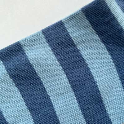 Calcetines de algodón orgánico, rayas azul