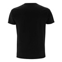 Camiseta 100% algodón orgánico para hombre, negra