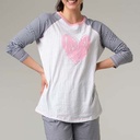 Camiseta pijama 100% algodón orgánico, Corazón