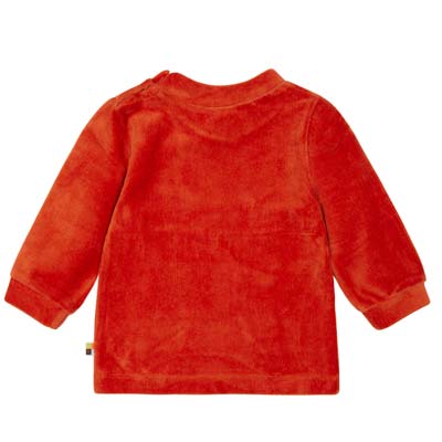 Jersey pana 100% algodón orgánico rojo