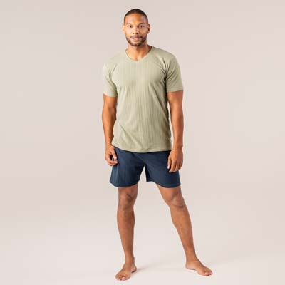 Pijama corto hombre algodón orgánico 100% REX
