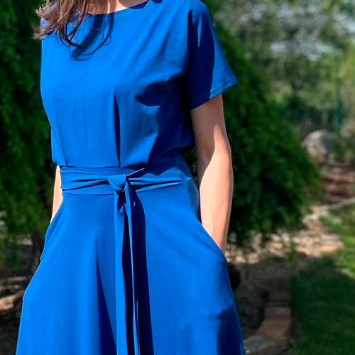 Vestido algodón orgánico Azul