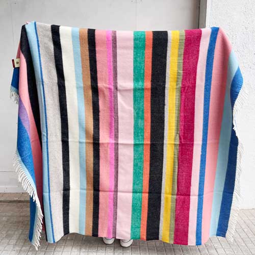 Manta sofá 100% lana virgen Colores Única