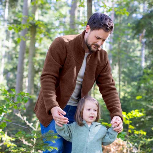 Forro polar lana merino 100% para Hombre