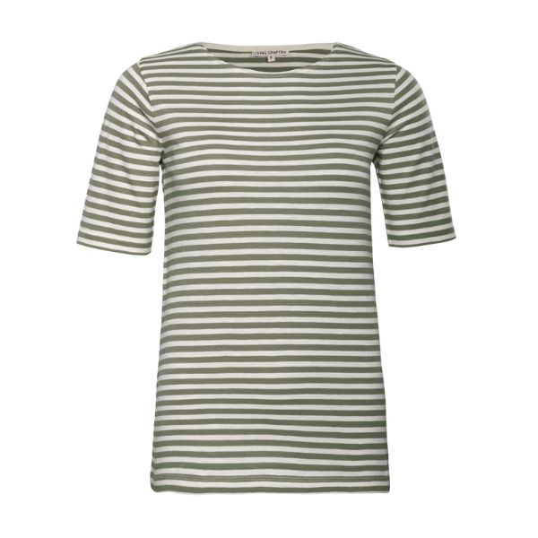 Camiseta manga francesa a rayas 100% algodón orgánico