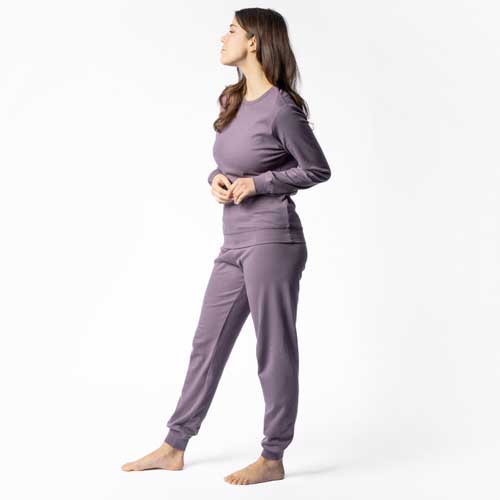 Pijama 100% algodón orgánico mujer Lila