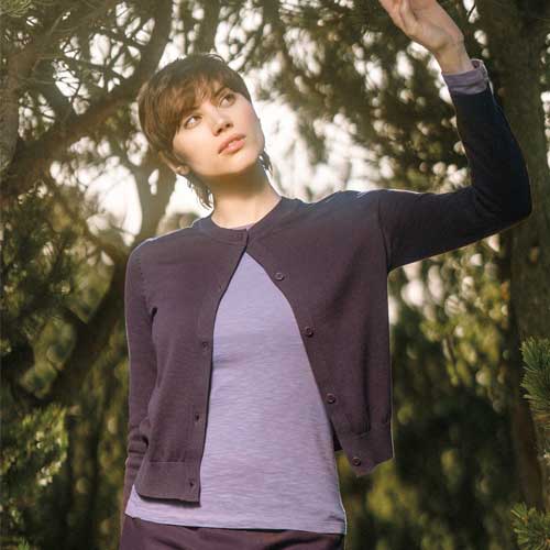 Camiseta 100% algodón orgánico mujer SINIA lila