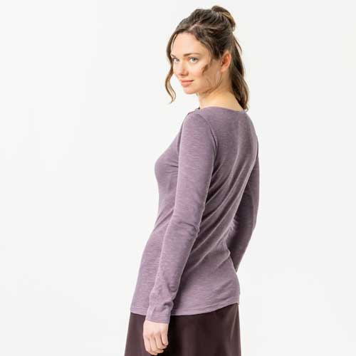 Camiseta 100% algodón orgánico mujer SINIA lila