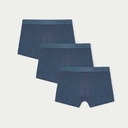 Pack de 3 bóxers de algodón orgánico Azul