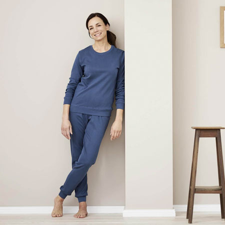 Pijama 100% algodón orgánico azul