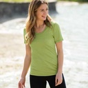 Camiseta técnica lana merino y seda, regular fit, verde