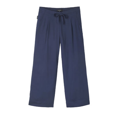 Pantalón culotte vegano, azul marino