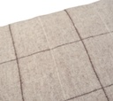 Manta sofá 100% lana virgen, cuadrado marrón