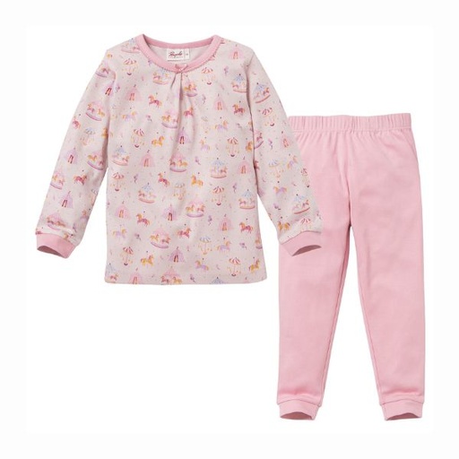 Pijama para niños 100% algodón orgánico Carrusel - Talla 1/2 años