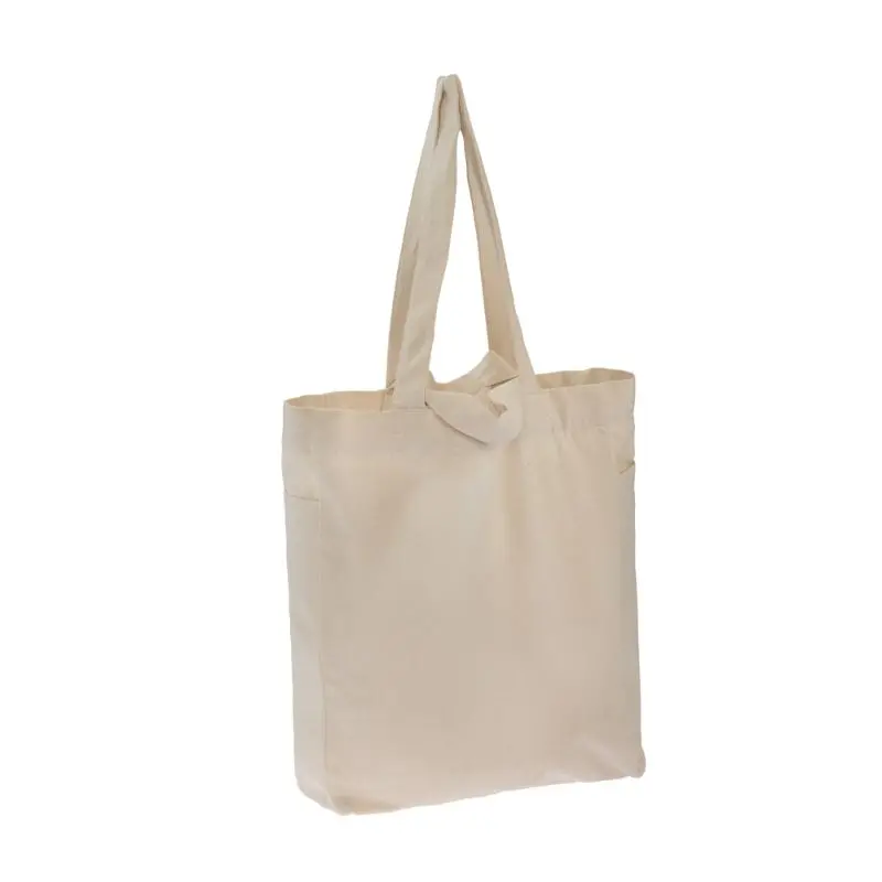 Organic cotton bag with long handles