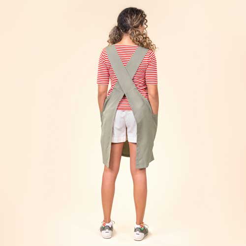 100% organic cotton gardening apron