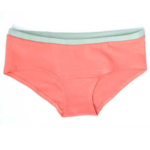 Coral Organic Cotton Bikini Brief