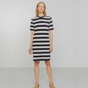 Vestit cotó orgànic 100% AZOLLA STRIPES MARÍ