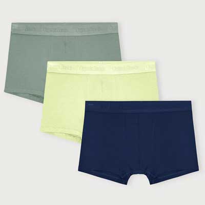 Pack de 3 bóxers de algodón orgánico Fluor