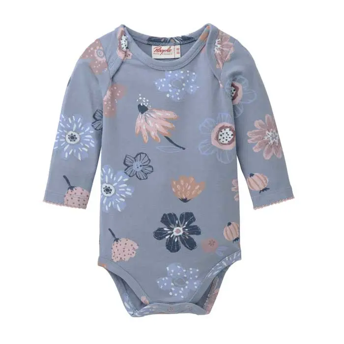 100% organic cotton bodysuit with flowers