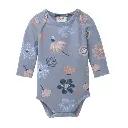 organic cotton bodysuit with flowers