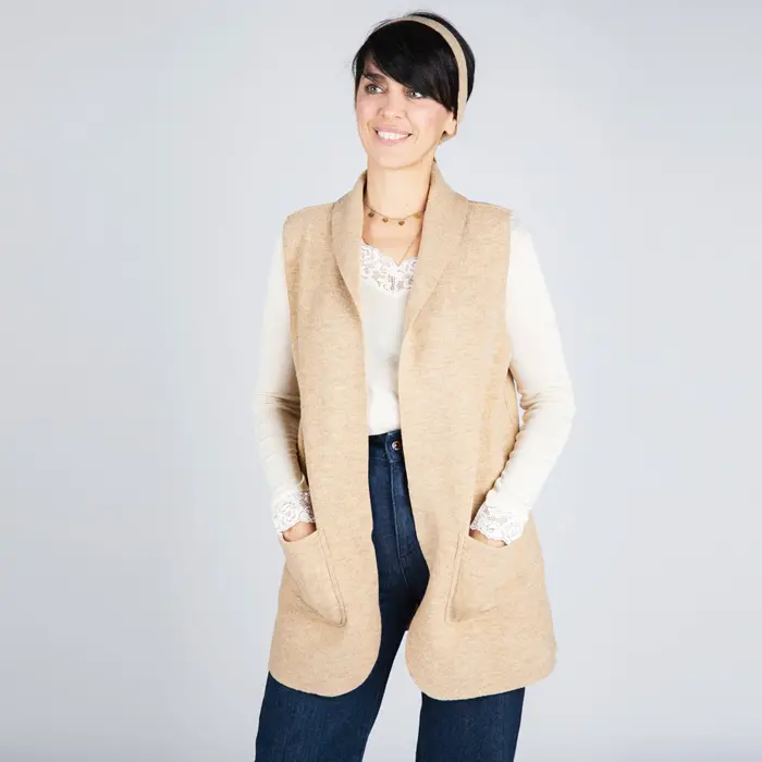 Sand women's wool vest