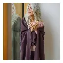 100% organic cotton blanket purple