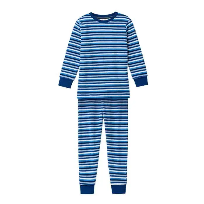 100% organic cotton corduroy pajamas with nautical stripes