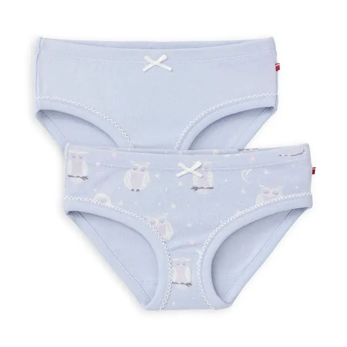 Pack of 100% organic cotton Owl girls' panties