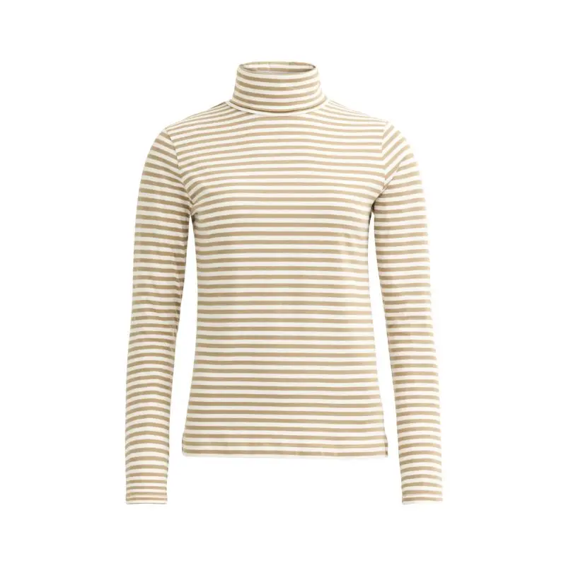 100% organic cotton high neck striped t-shirt