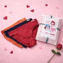 Valentine's Day Pack of 3 Organic Cotton Panties