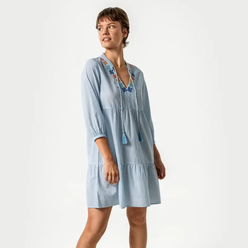 Vestido playero algodón orgánico AGLAIA