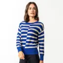 Jersey 100% algodón orgánico Rayas marinas 