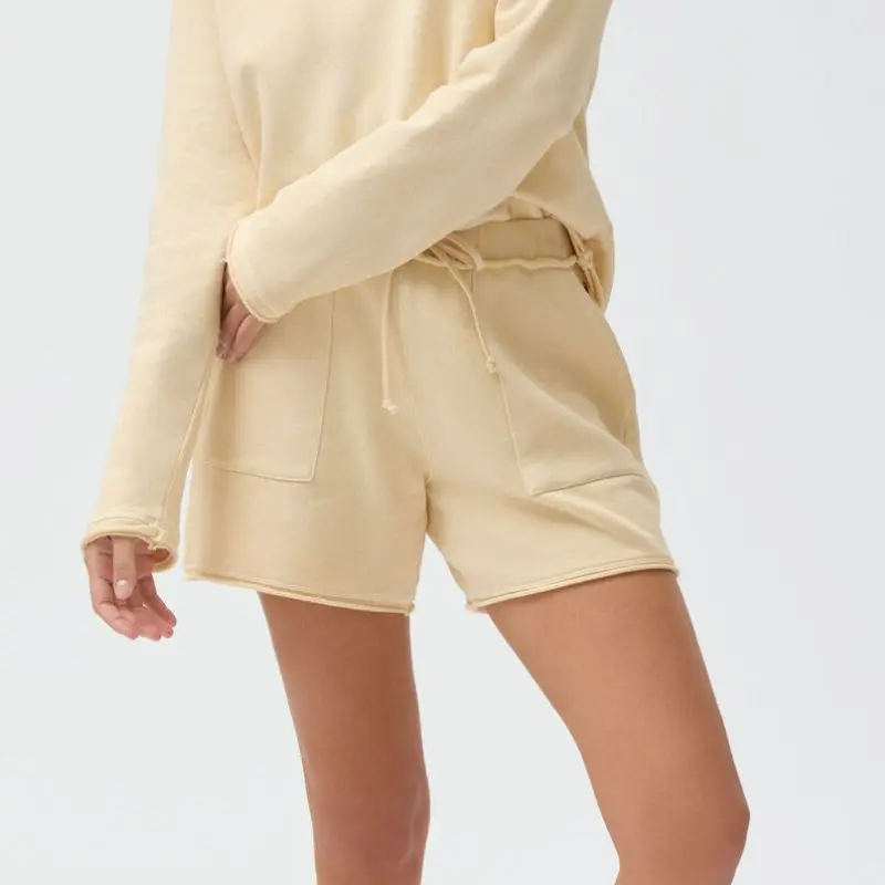 Pantalón corto 100% algodón orgánico Amarillo