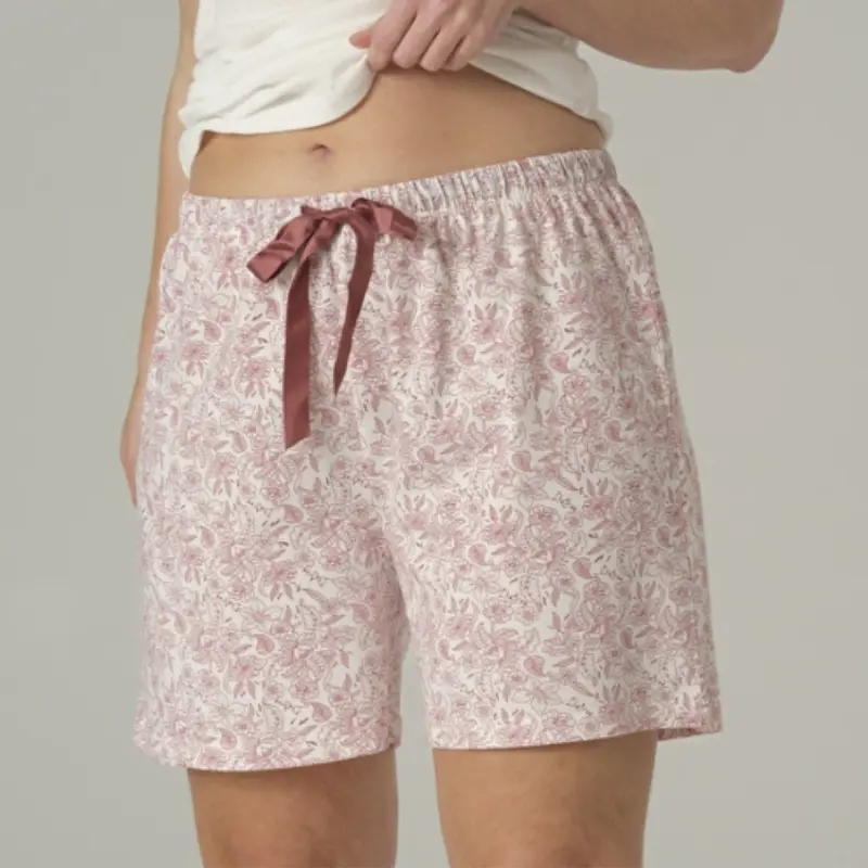 Pantalón pijama corto 100% algodón orgánico Floral 