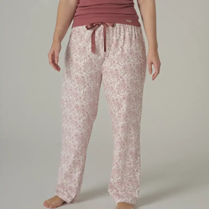 Pantaló llarg pijama dona 100% cotó orgànic Floral COMAZO