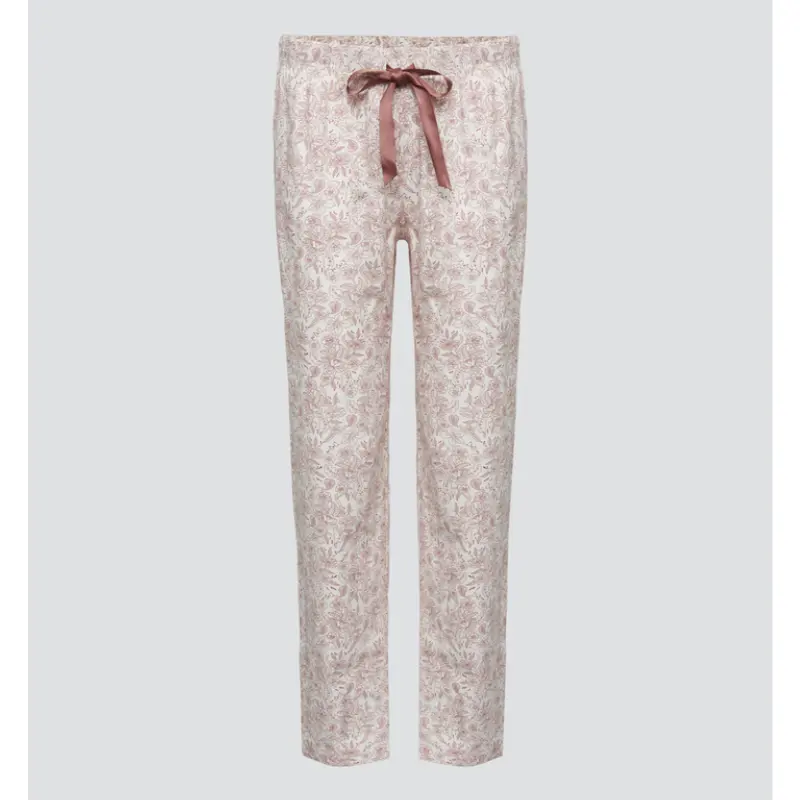 Pantalón largo de pijama 100% algodón orgánico Floral