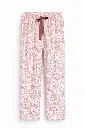 Women's pajama pants long 100% organic cotton Floral