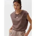 100% organic cotton sleeveless striped t-shirt